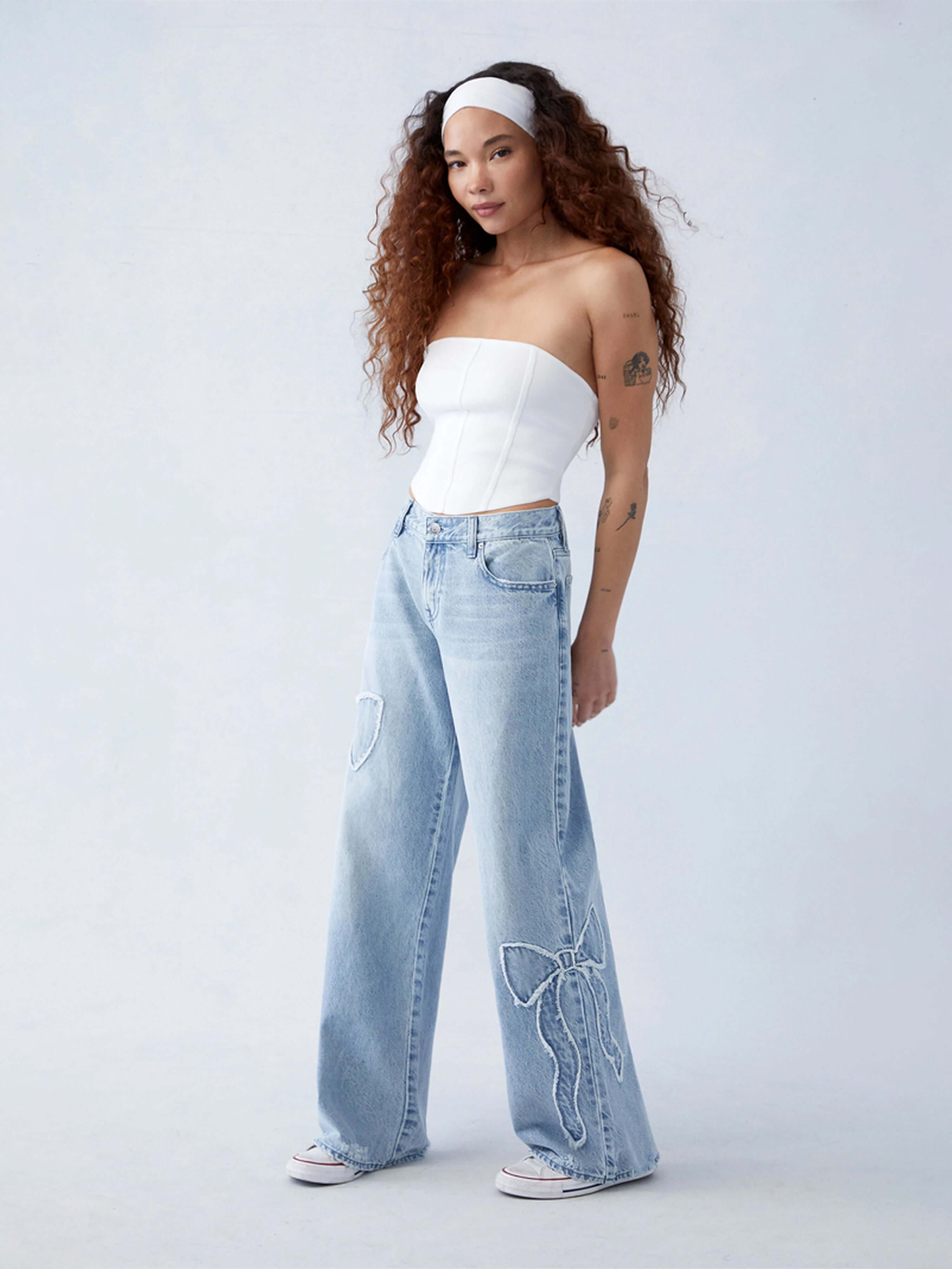 Claiere™ | Baggy Bow Jeans