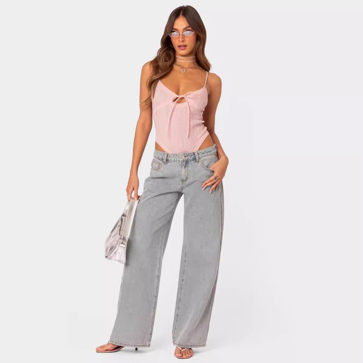 Claiere™ | Pink Bow Jeans