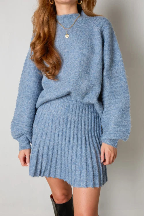 Claiere™ |Pleated Sweater and Skirt