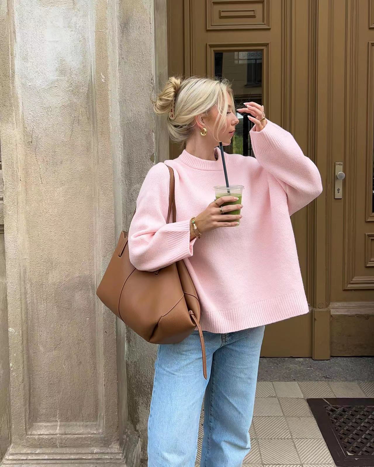 Claiere™ | Oversized Pink sweater