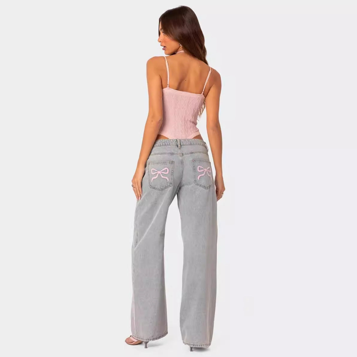 Claiere™ | Pink Bow Jeans